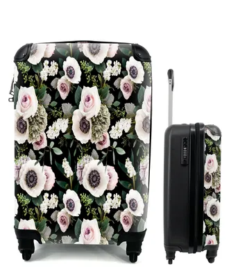 Produktbild von MuchoWow® Koffer Handgepäck Trolley Rollkoffer Kleine Reisekoffer mit 4 Rollen - Blumen - Anemone - Rosen - Cabin Size < 55x40x23 cm & 55x40x20 cm - Fotokoffer - Kabinenkoffer - Boardgepäck - Reise-Box - Reisekoffer - Reisegepäck - Koffer mit Bild - Trolley für Kinder