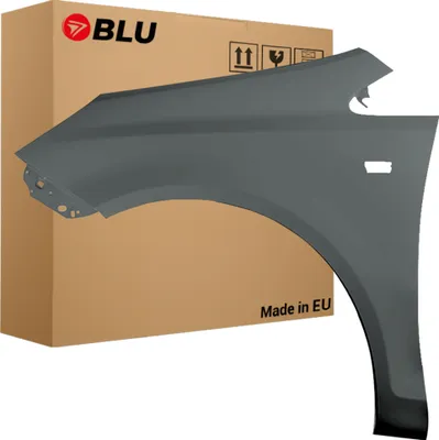 Zdjęcie produktu dla BLU Błotnik pasujący do Opel Corsa D Z177 Lewy Szary CarbonGrau | 2006-2014 | Przedni Przód | Lakierowany | Gotowy do montażu  | Stal