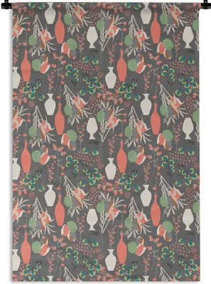 Produktbild von MuchoWow® Wandteppich Wandbehang Blumenstrauß - Blumen - Muster 120x180 cm Tapisserie Dekoration Wandtuch - Schlafzimmer - Dekorationen für das Haus