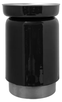 Obrázek produktu pro Přístavec Padiro, kulatý, průměr 31,5 x výška 46,5 cm - antracitová/stříbrná barva - moderní vzhled s prvky stylu art deco - ocel - ručně vyrobený