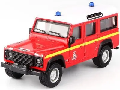 Produktbild von Bburago Land Rover Defender 110 1:50 rot - Feuerwehren