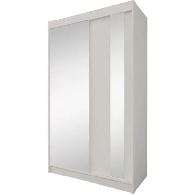 Produktbild von Beautysofa GAJA Kleiderschrank 120 cm mit Spiegel – Schwebetürenschrank 2-türig, Schlafzimmer Schrank, Kaschmir/Kaschmir ohne Schubkasteneinsätze
