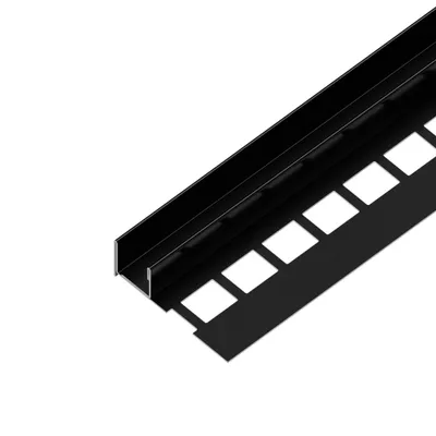 Obrázek produktu pro EX1/KP7/4 EXCELLENT profil pro vsazení skla ACARA, orientace pravá, nerez V2A RAL9005 černá matná, 13 mm, 1 m