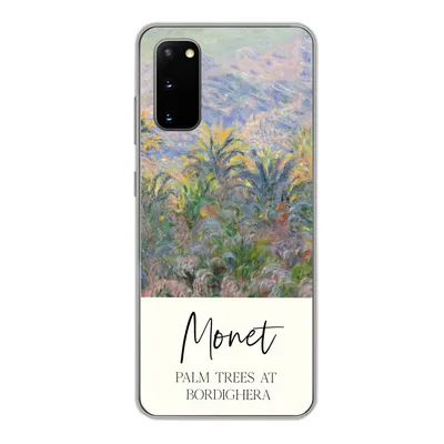 Produktbild von MuchoWow® Handyhülle Schutzhülle Hülle für Samsung Galaxy S20 Monet - Kunst - Palmen in Bordighera Silikon Softcase Handy Hülle - Bild