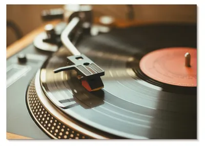 Produktbild von POSTER - 29x21 cm (A4) - Manufaktura Sztuki - Nostalgische Vintage-Musikatmosphäre Grammophon -  Wandbild für Wohnzimmer Schlafzimmer & Flur, Modernes Poster Wanddeko, Ungerahmt