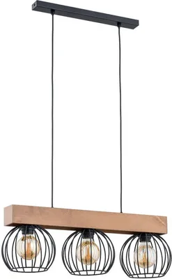 Zdjęcie produktu dla Lampa sufitowa dekoracyjna 3 czarne metalowe koszyczki ARIZAN 3xE27 15W ALF28173 Alfa