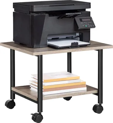 Produktbild von Mobilier Trolley 2 Ebenen 48x40x36cm Metallrahmen Grau Schwarz Büro