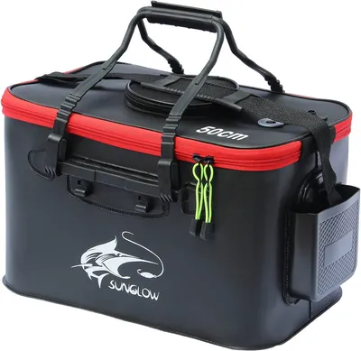 Produktbild von Faltbarer Angelkoffer 38 l, EVA Material, schwarz, für Camping