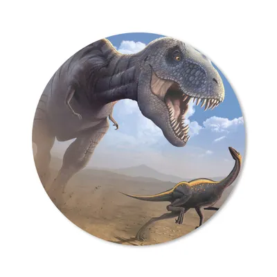 Produktbild von MuchoWow® Mauspad Mousepad Dino - Wildlife - Zeichnung - Kinder - Kinder - Kinder 20x20 cm - Mousepads - Maus Mat - Pad - Mausunterlage - Schreibtischmatte
