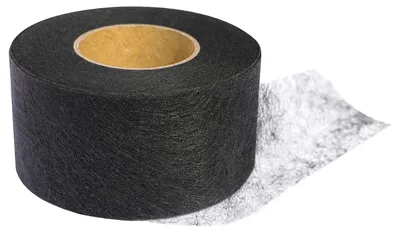 Saumband 70 Yards, selbstklebend, 60 mm, Schwarz – kein Nähen nötig