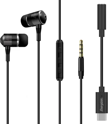 Obrázok produktu pre Sluchátka Energizer 3,5 Mm S Adaptérom Usb-C