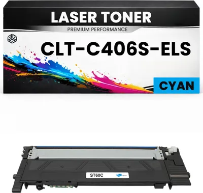 Produktbild von Toner kompatibel für Samsung CLT-C406S / ELS(C406) CLP-360/366/366W/365/365W/368 CLX-3300/3305/3305W/3305FW/3306/3306W/3306FN Xpress C460W/C410W in Cyan