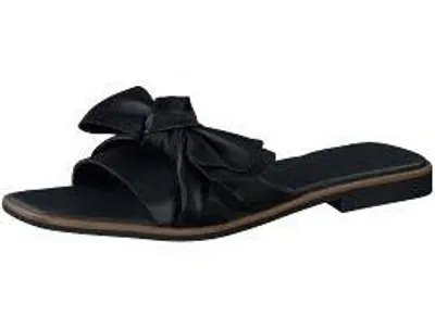 Produktbild von Paul Green Damen Sandalen mit offenem Zehenbereich, breitem Riemen und Schleifen-Detail, flache Sohle