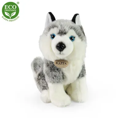 Zdjęcie produktu dla Pluszowy pies rasy husky, 30 cm, wykonany z materiałów przyjaznych dla środowiska