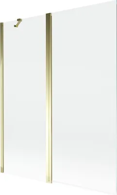 Produktbild von Mexen Mist Badewannenfaltwand 2-flügelig 140 x 150 cm, transparent, gold - 8A9-140-011-50-00