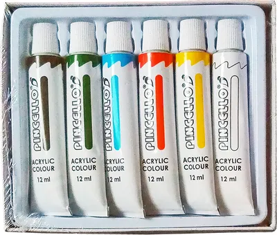 Produktbild von 6 Tuben ACRYLFARBEN 12ml Set Malfarben Künstlerfarbe Acryl Farbe Malen 98