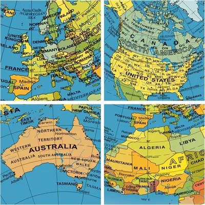 Zdjęcie produktu dla Miniaturowy globus – mapa polityczna – do celów edukacyjnych – 10 cm