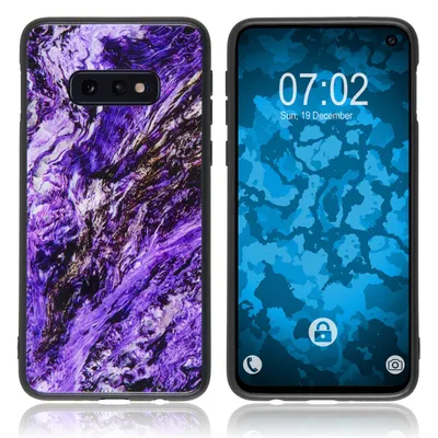 Produktbild von PhoneNatic Hybridhülle kompatibel mit Samsung Galaxy S10e - mit Glasrücken - Marmor-Muster Design:03 Cover Schutzhülle Cover