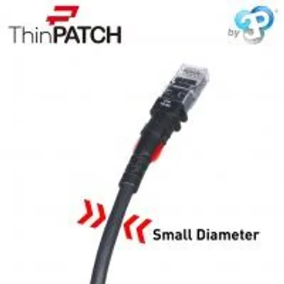Produktbild von Patchsee Patchkabel ThinPatch FTP CAT 6a schwarz 9,7m