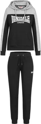 Zdjęcie produktu dla Dres damski z kapturem LURGAN Black/Grey M Lonsdale