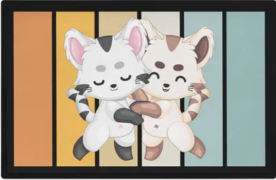 Produktbild von Trendation - Katzen Grafik Fußmatte Geschenk Katzenbesitzerin Lustige Katzen Fussmatte 60x40 cm Spruch