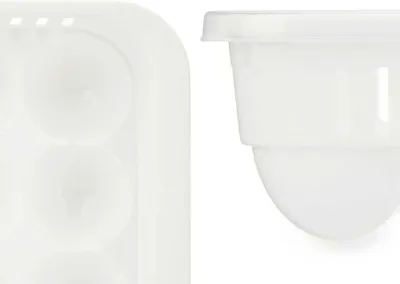Obrázek produktu pro Kinvara kelímek na vejce Bílý průhledný plast 17,5 x 7 x 28,5 cm (12 kusů)