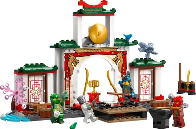 Produktbild von LEGO NINJAGO Spinjitzu-Tempel der Ninja - Spielset mit 4 Minifiguren und 1 Drachen Figur - Bauset - Weihnachts- oder Geburtstagsgeschenk für Jungen und Mädchen ab 4 Jahren 71831