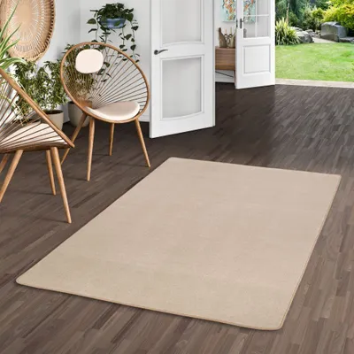Produktbild von Velours Teppich Joy Beige, Größe:160x200 cm