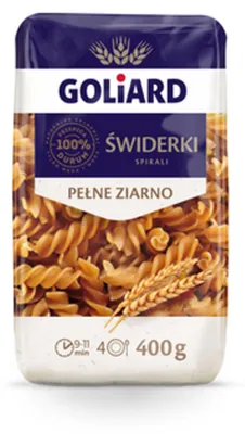 Obrázok produktu pre Makaron Goliard świderki pełnoziarnisty 400 g