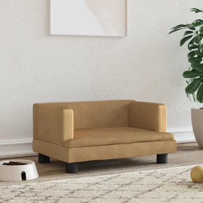 Produktbild von The Living Store Hundebett Braun 60x40x30 cm Samt