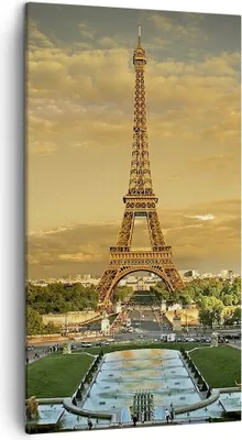 Produktbild von Bild auf Leinwand - Leinwandbild - Eiffelturm Frankreich Paris - 45x80cm - Wand Bild - Wanddeko - Leinwanddruck - Bilder - Kunstdruck - Wanddekoration - Leinwand bilder - Wandkunst - PA45x80-0435