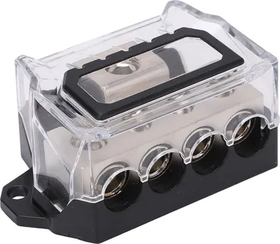 Image de Bloc de distribution électrique 0 gauge à 4 répartiteurs de fil de terre Distributeur audio pour bateaux de voiture