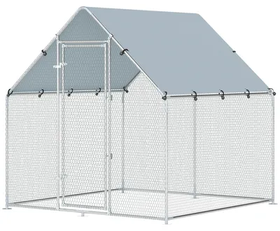 Produktbild von PawHut Freilaufgehege 2x2x2 m Hühnerstall mit wetterfester UV-Dachabdeckung