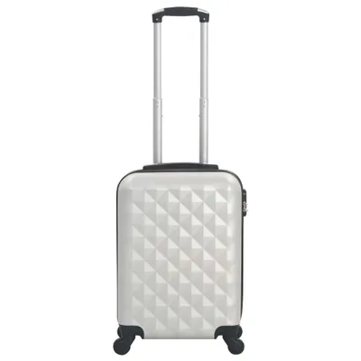 Produktbild von vidaXL Hartschalen-Trolley Helles Silber ABS
