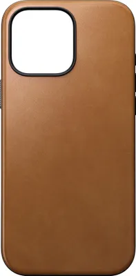 Image de Nomad Modern Coque iPhone 16 Pro Max en Cuir – Cuir Pleine Fleur Durable – Compatible avec le Chargement MagSafe – Protection Intégrale avec Bords Surélevés