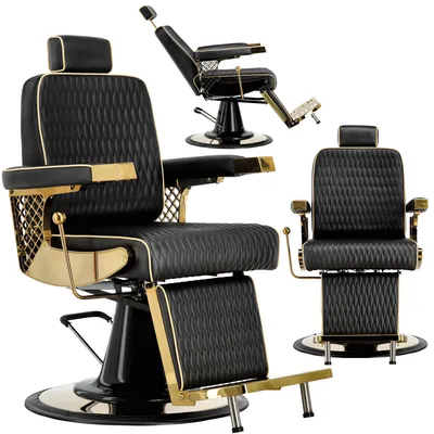Image de Fauteuil de barbier Zeus hydraulique pour salon de coiffure Barberking.