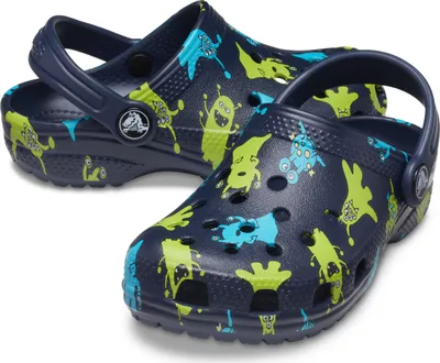 Produktbild von Crocs Kids' Classic Monster Print Clog Navy 23-24