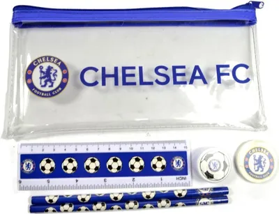 Produktbild von Chelsea FC - Súprava písacích potrieb BS3728 (jedna veľkosť) (transparentná/modrá)