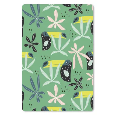 Produktbild von MuchoWow® Mauspad Mousepad Tukan - Blätter - Grün 18x27 cm - Mousepads - Maus Mat - Pad - Mausunterlage