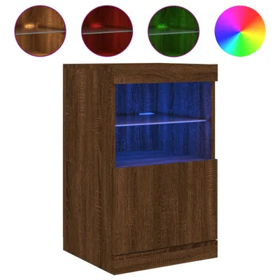 Obrázek produktu pro Příborník s LED osvětlením hnědý dub 41 x 37 x 67 cm