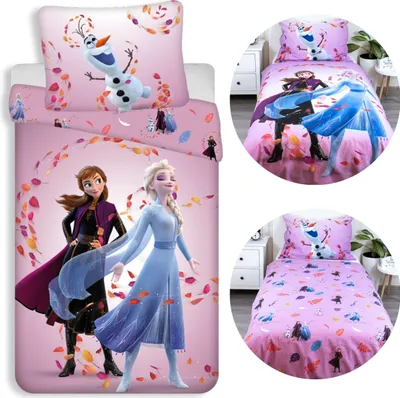 Obrázek produktu pro DISNEY Frozen Fialová OBOUSTRANNÁ, bavlněná dětská ložní souprava se zipem, 100% BAVLNA 140x200cm+60x80cm OEKO-TEX