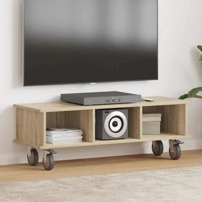 Obrázek produktu pro Maison Exclusive – TV stolek, rozměry 100 x 35 x 35 cm, materiál: dřevotříska, Imitace: sonomská borovice