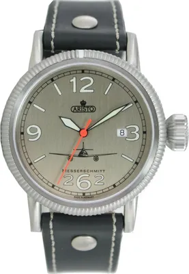 Produktbild von Aristo Herren Messerschmitt Uhr Fliegeruhr ME 262 Automatik 3H262-ALU Leder