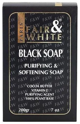 Obrázok produktu pre Čistiace a zjemňujúce čierne mydlo Fair & White 200 g
