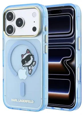 Obrázok produktu pre Karl Lagerfeld IML Choupette Peekaboo Magsafe puzdro pre iPhone 18 Pro Max, modré (57983131775)