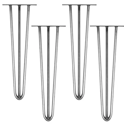 Produktbild von Haarspeld-Möbelbeine, 4 Stück, 25 cm, 3 Stangen, Stahl