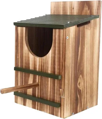 Produktbild von Nistkasten Holz - Eichhörnchenhaus wetterfest - 9x25x9 cm