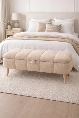 Productafbeelding van Skye Decor, hoogwaardige zitbank van melamine, beige, 90 cm | 100% melamine coating
