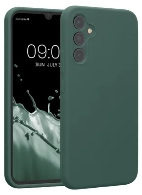 Produktbild von kwmobile Hülle kompatibel mit Samsung Galaxy A34 5G - Hülle Silikon gummiert - Handyhülle - Handy Case in Tannengrün