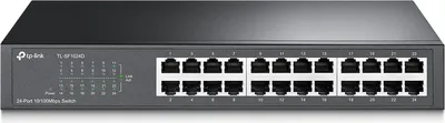 Produktbild von TP-Link TL-SF1024D, Unmanaged, Fast Ethernet (10/100), Vollduplex, Rack-Einbau, 1U